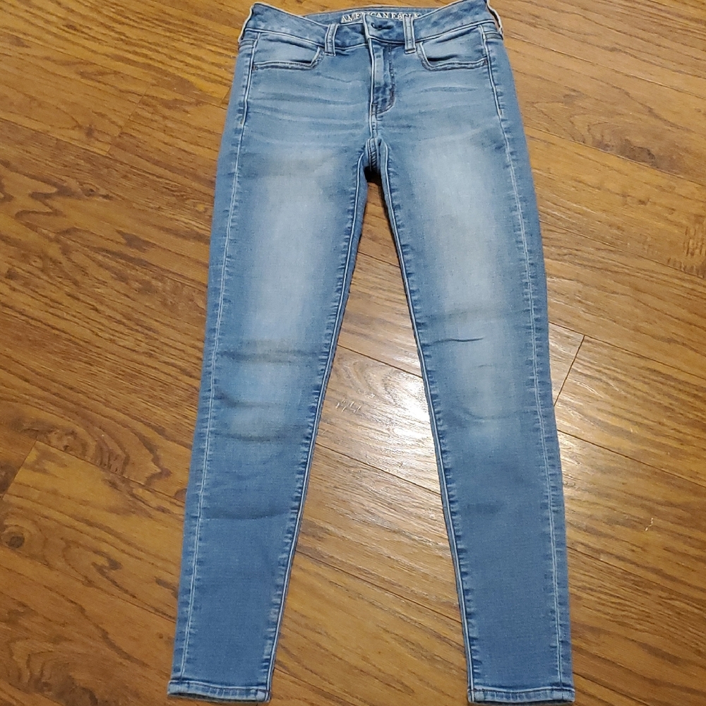 American Eagle Outfitters Women's Light Blue Skinny Jeans